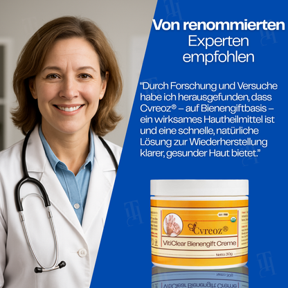 Cvreoz® VitiClear Bienengift Creme |Die Antwort der Natur für reine Haut✨